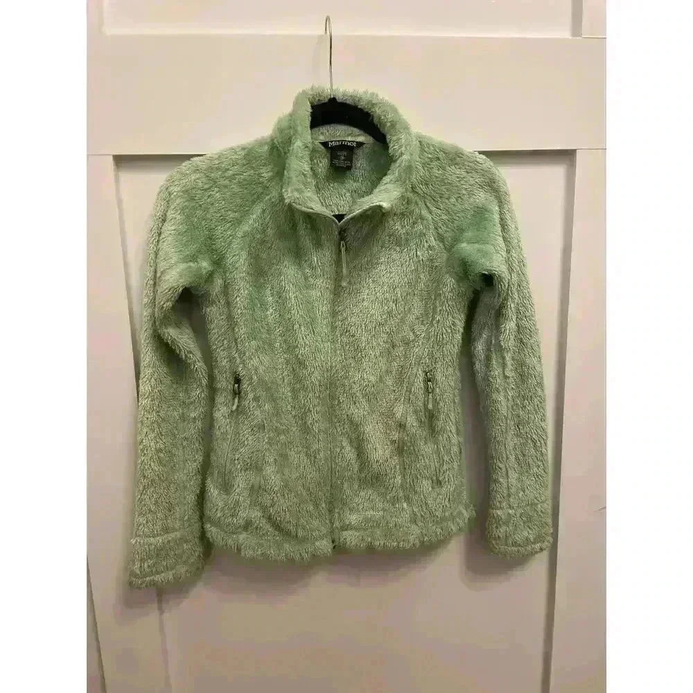 Marmot Women's Polartech Green Fleece Zip-Up Jacket, size XS